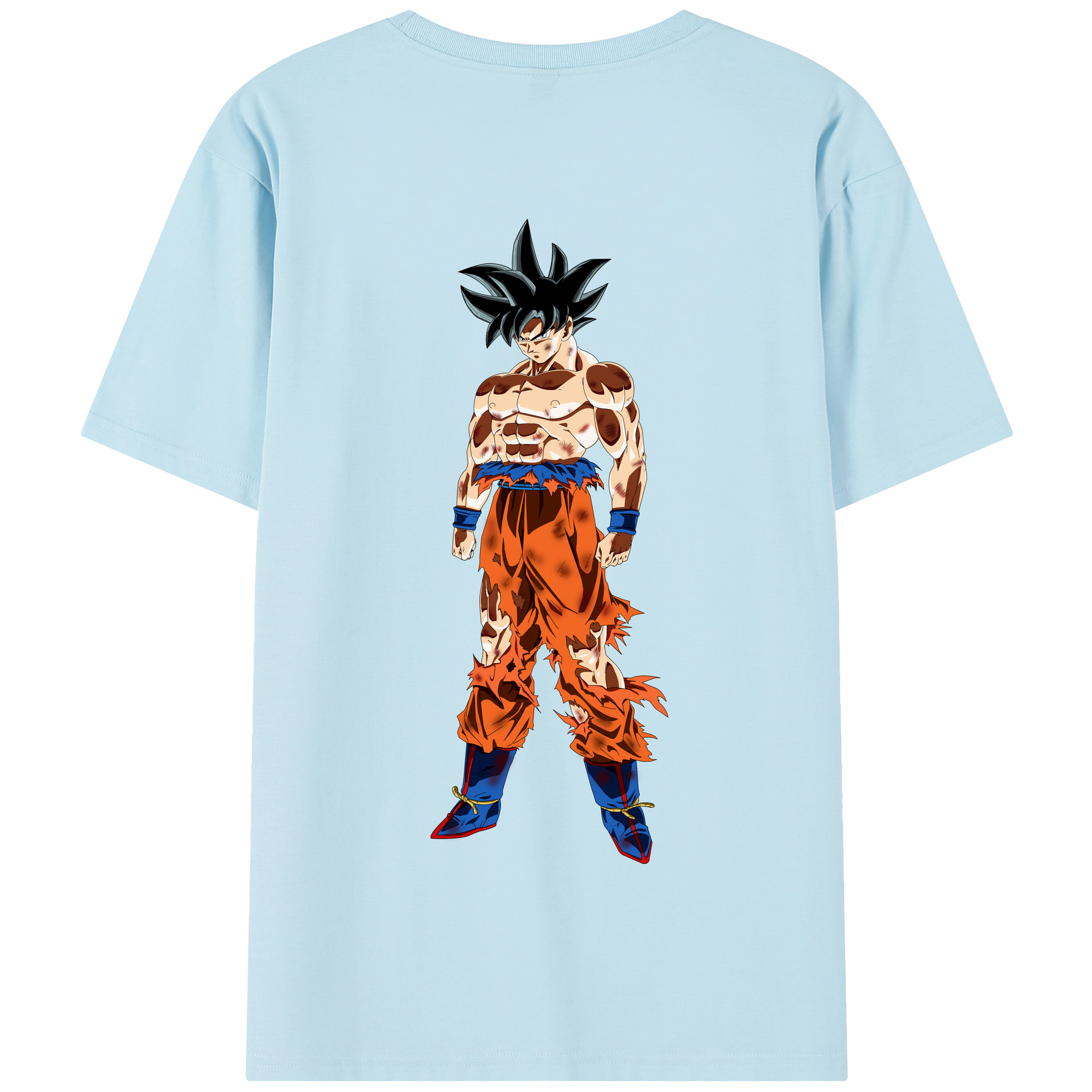 （画像用） ドラゴンボール 孫悟空（そん ごくう）Son Goku カカロット DRAGON BALL Kakarotto 綿100％半袖Tシャツ（背面プリント）